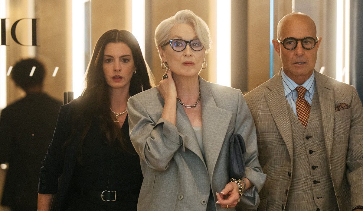 Αν Χάθαγουεϊ, Μέριλ Στριπ, Στάνλεϊ Τούτσι στο Ο Διάβολος φοράει Prada 2