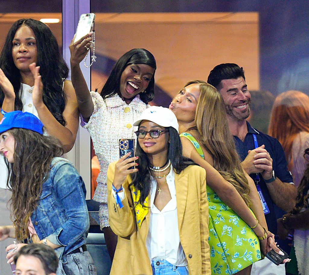 NEW YORK, NY - SEPTEMBER 2: Imani Ayani and Olandria Carthen are seen on Day 10 of the 2025 US Open Tennis Championships at USTA Billie Jean King National Tennis Center on September 2, 2025 in Flushing Meadows, Queens, New York City. (Photo by XNY/Star Max/GC Images)