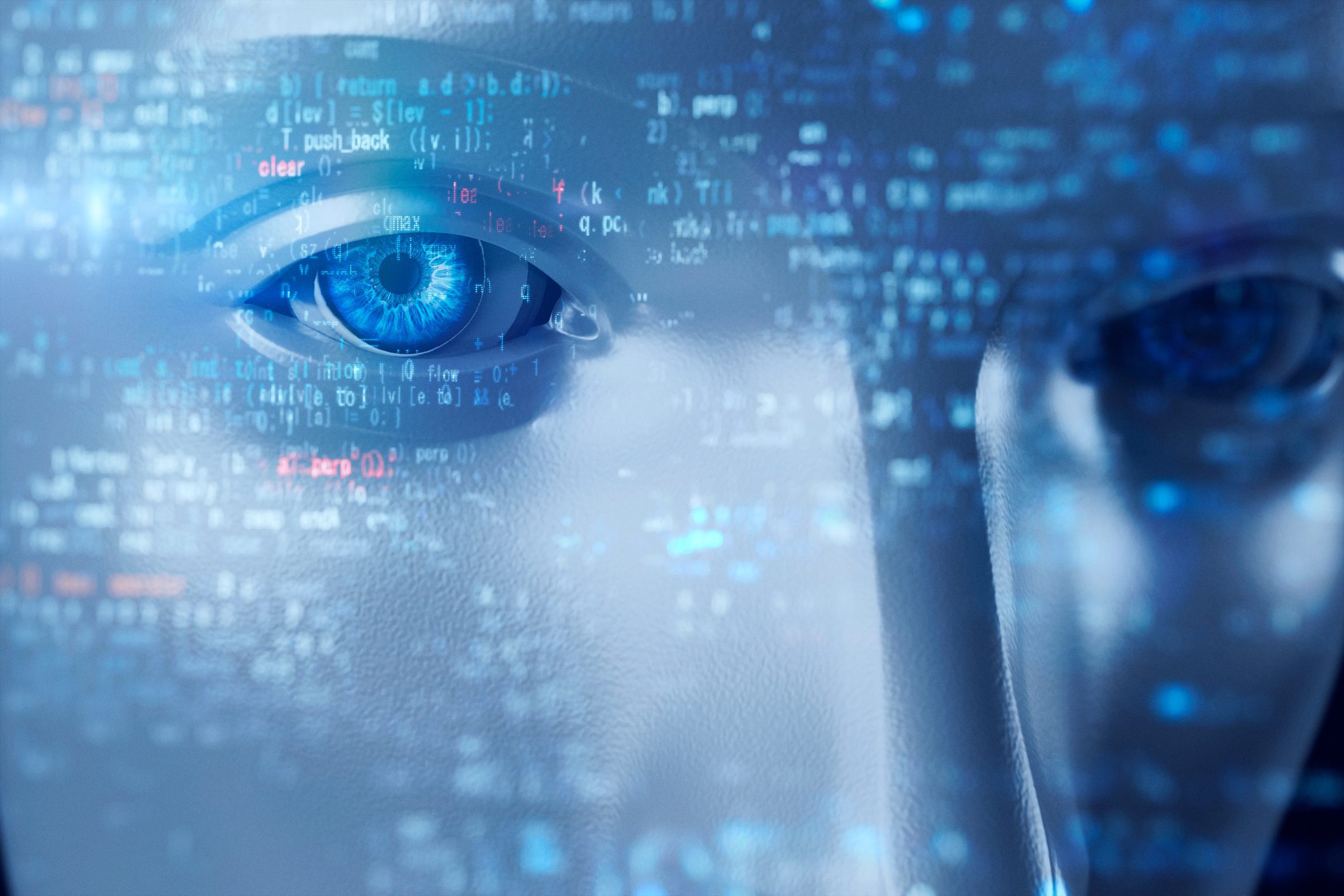 robot eye and code